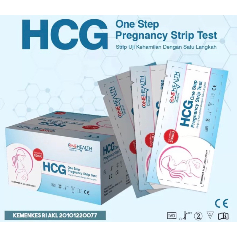 alat tes hamil onehealth HCG / alat tes kehamilan onehealth / one step pragnancy strip one health