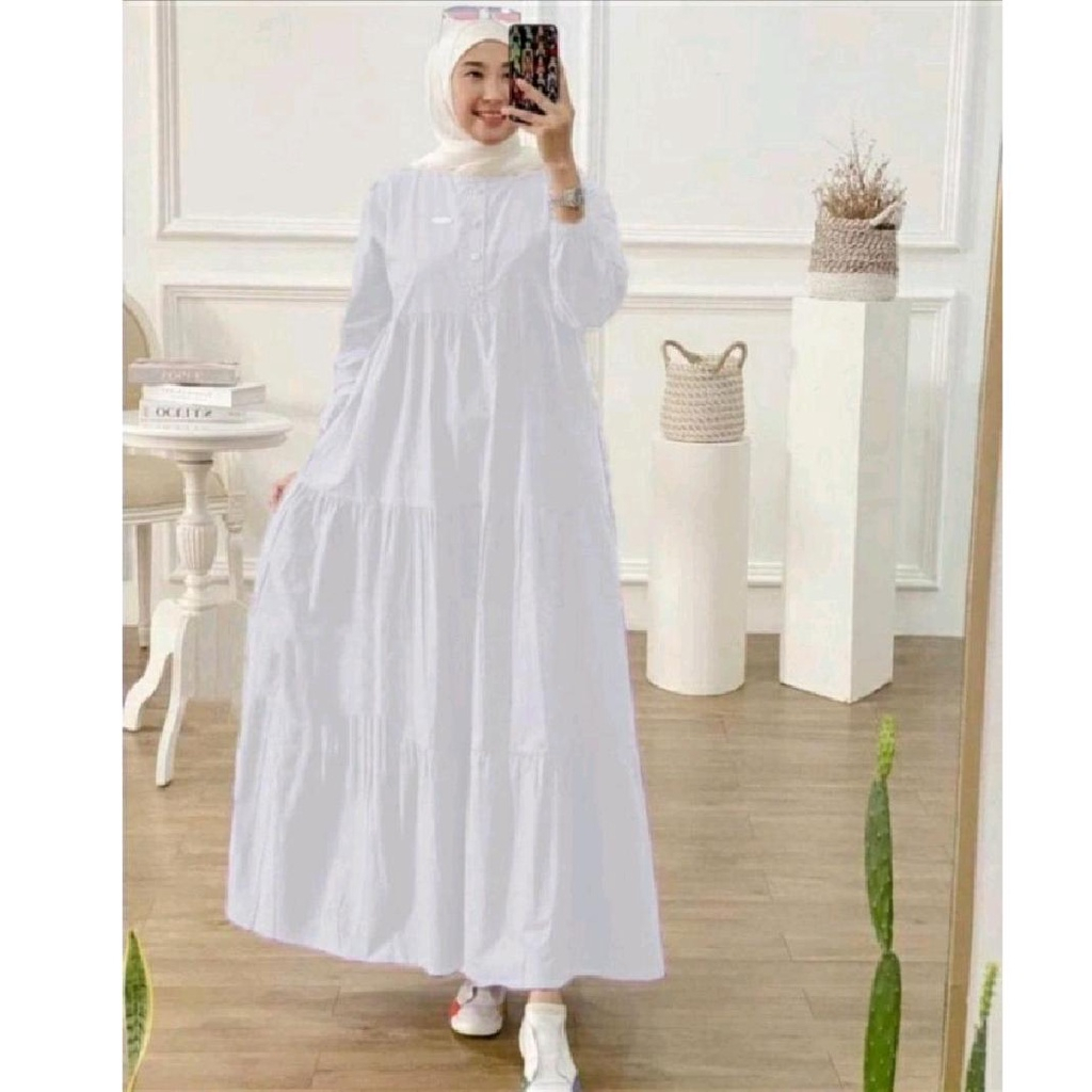 Kirania Baju Gamis Maxi Dress Wanita Fashion Muslim Kekinian Bahan Rayon Premium Terbaru