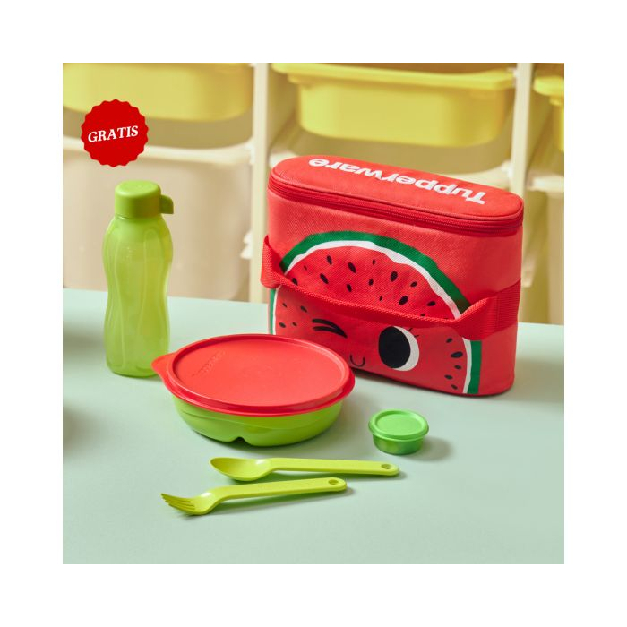 Kids lunch set bekal makanan gratis tas