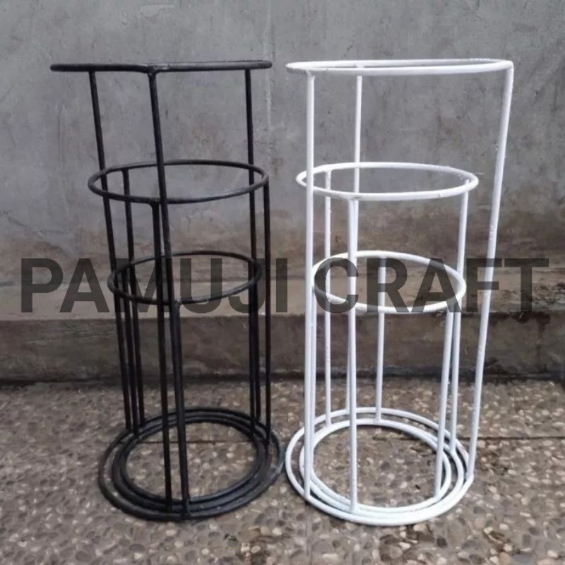 Rak Bunga Susun Tingkat 3 Rak Bunga Susun Besi Standing Pot A6 Standing Pot Bunga Besi Rotan Kayu Ra