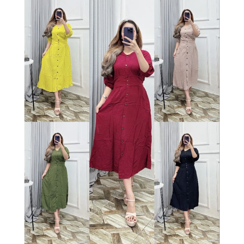 LUCINTA DRESS RAYON MURAH KEKINIAN BUMIL BUSUI BY SYAHIRASHOP07