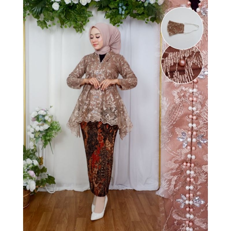 Kebaya Tunik / Tunik Brokat / Kebaya Modern / Kebaya Tile / Kebaya kutu baru modern/ Batik Couple