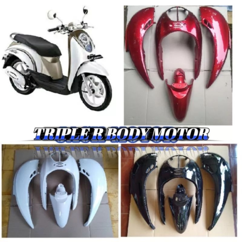 Full body halus Scoopy karbu merah Hitam putih cream 2010 2011 2013