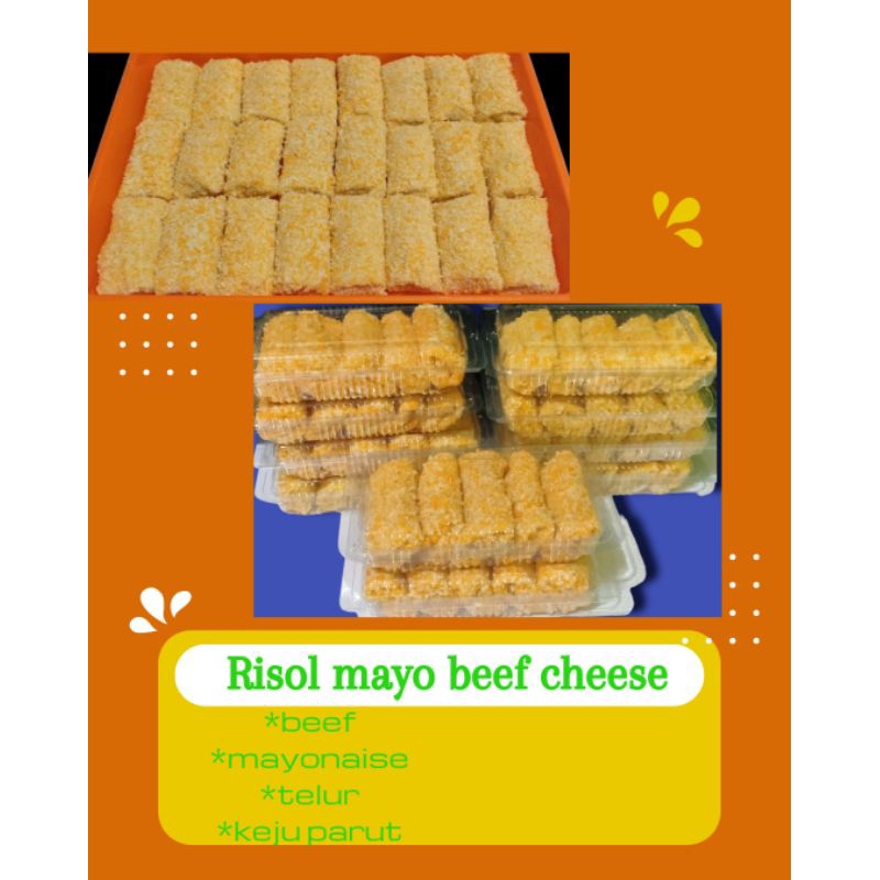 

Risol smoke beef mayo cheese premium rasa enak ukuran besar