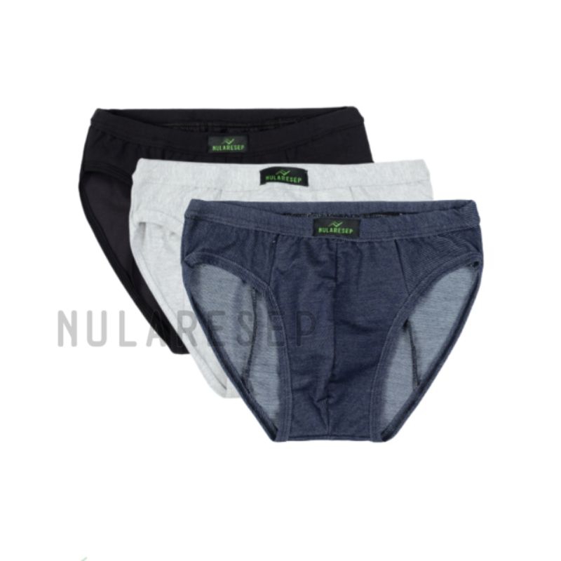 Nularesep Briefs isi 3pcs Celana dalam pria