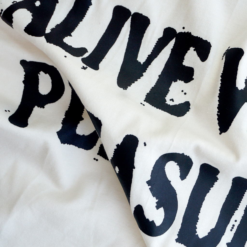 T-SHIRT | PLEASURE! | BLACK | IVORY | YIKESALLDAY