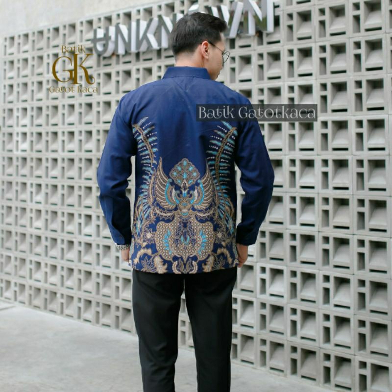 CAKRAWANGSA    Kemeja batik solo pria lengan panjang lapis furing modern-murah