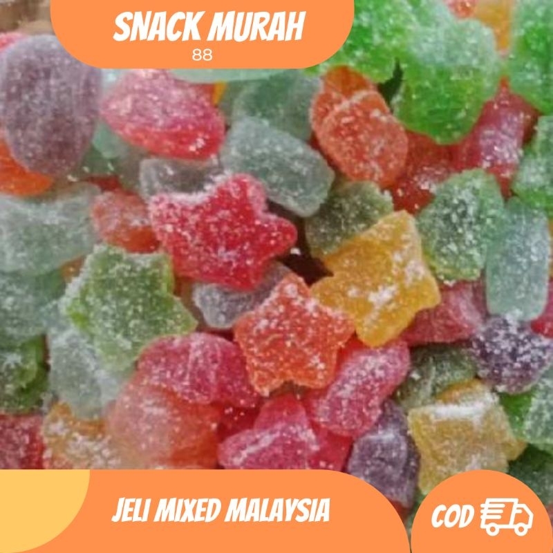 

JELLY MALAYSIA/MIXED PASTILLES RASA BUAH WARNA WARNI 250 GRAM