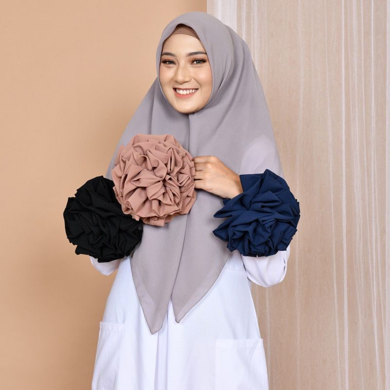 Ikat Rambut / Cepol Mawar Jumbo / Scrunchie Hijab / Cepol Brokoli