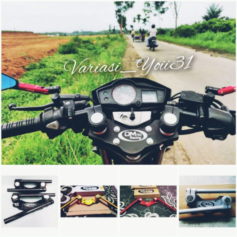 Stang jepit  cb150r , Megapro , Verza , Tiger ,  Cbverza ,Vixion old/new  variasi motor stang jepit
