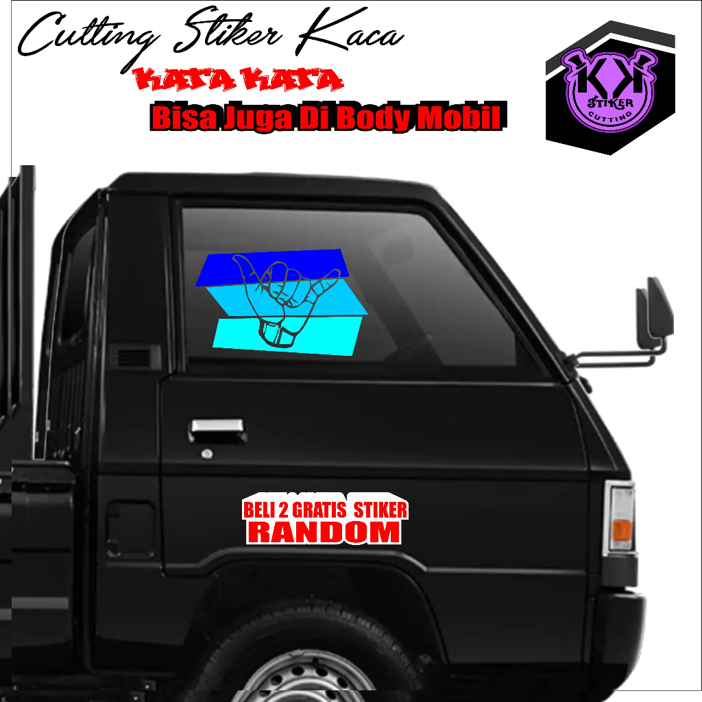 STIKER CATING KACA MOBIL/SC.040/STIKER OLENG/STIKER KACA ALL PICK UP/STIKER KATA KATA/STIKER KACA PI
