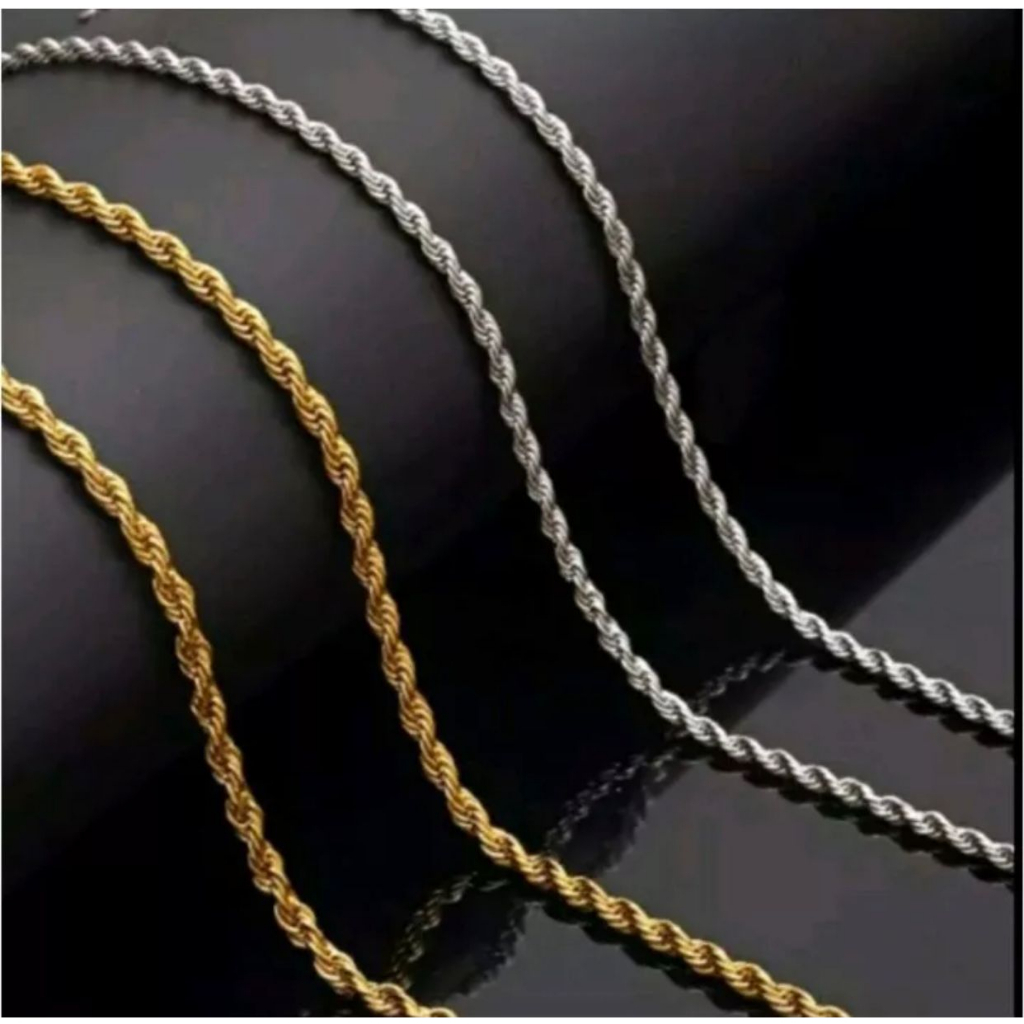 kalung titanium motif tambang pria dan wanita
