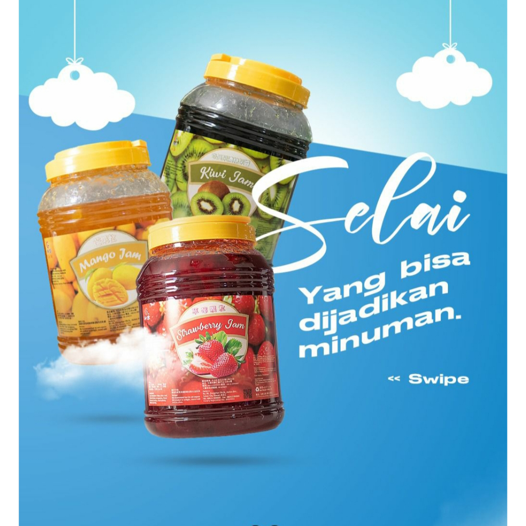 

Jam Strawberry Selai Filling Stroberi Buah Asli Impor Taiwan / Selai Stoberi import ada buahnya 4 kg