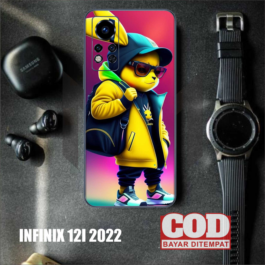 GARSKIN HP INFINIX 12I 2022 MOTIF LUCU DAN KEREN BISA CUSTOM MOTIF GAMBAR DAN TIPE HPNYA ISI 2 PCS D