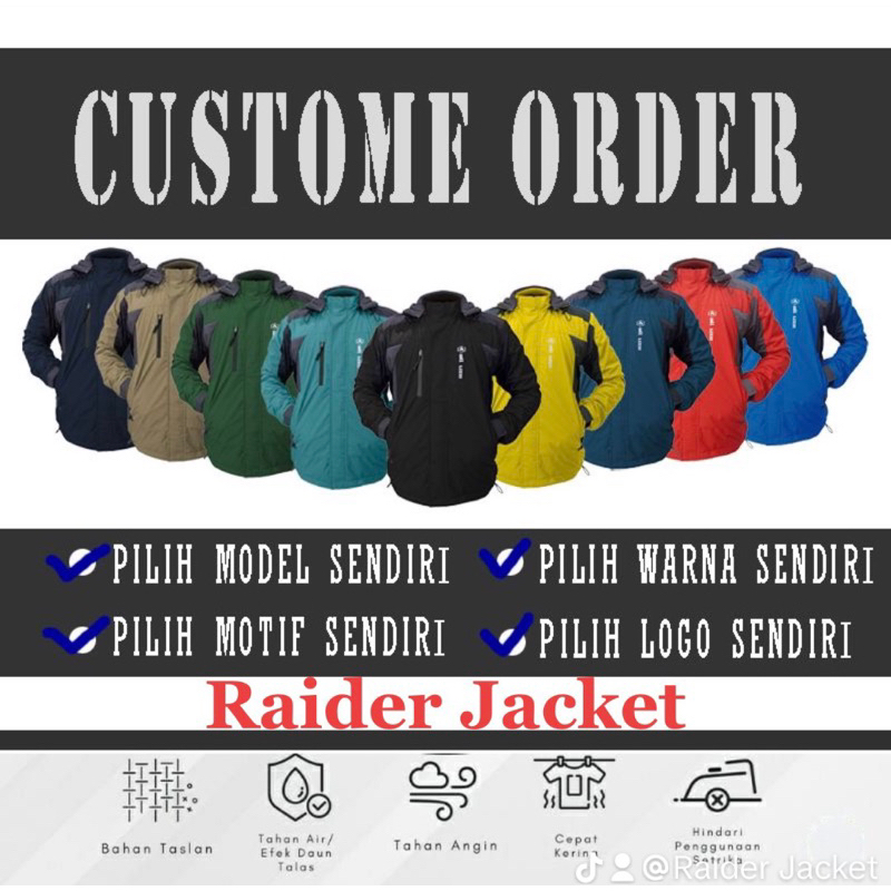 JAKET GUNUNG PRIA OUTDOOR WATERPROOF ORIGINAL ALL USE ANTI AIR