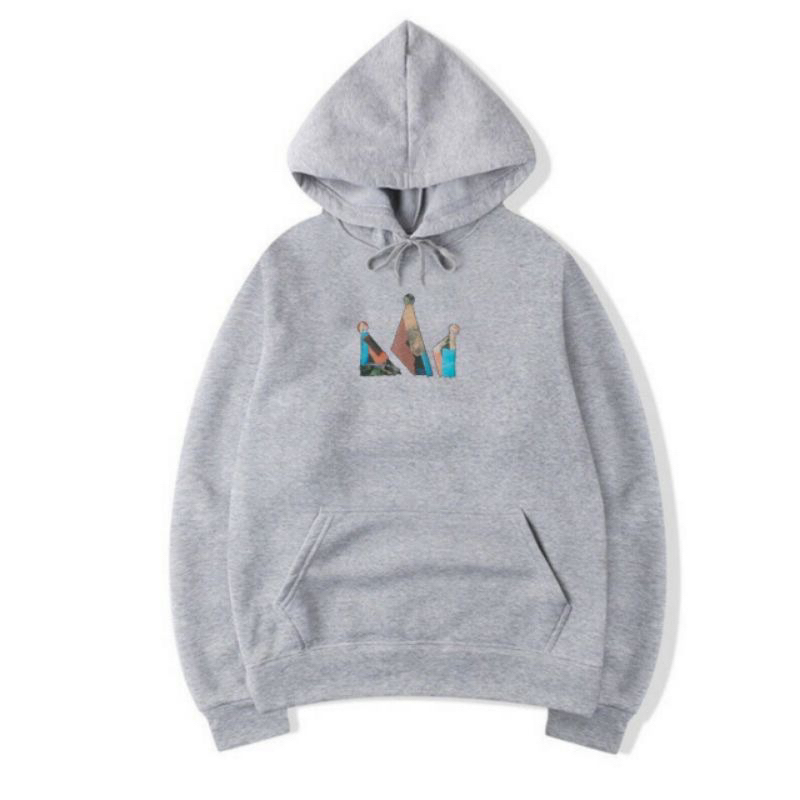 Jaket [ COD ] Switer Sweater Hoodie Grey Pria aesthetic Hoodie Screamous