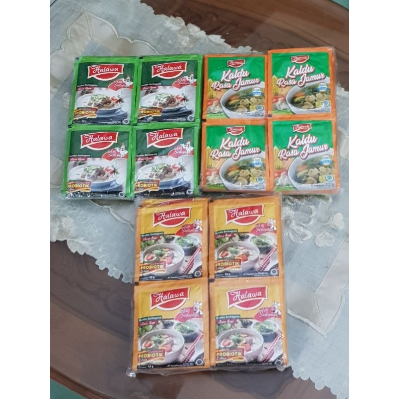 

Halawa Bumbu JAMUR/ SAPI / AYAM Serbaguna Dengan Probiotik 1 gantung isi 12