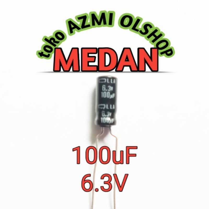 5pcs Elco elko kapasitor capasitor 100uf 6.3V / 100 uf 6,3V