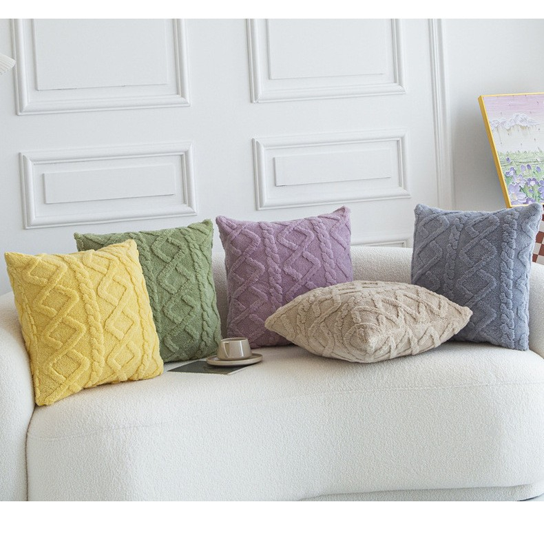 Geometric Pillow Cushion Cover / Sarung Bantal Sofa Kursi Tebal Bludru