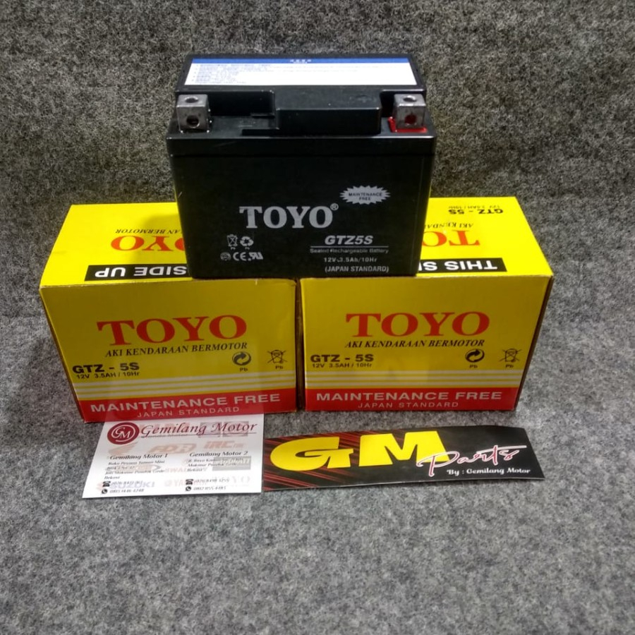 AKI KERING Byson 150 Fino Force Fi Jupiter MX KING TOYO GTZ5S 3.5Ah