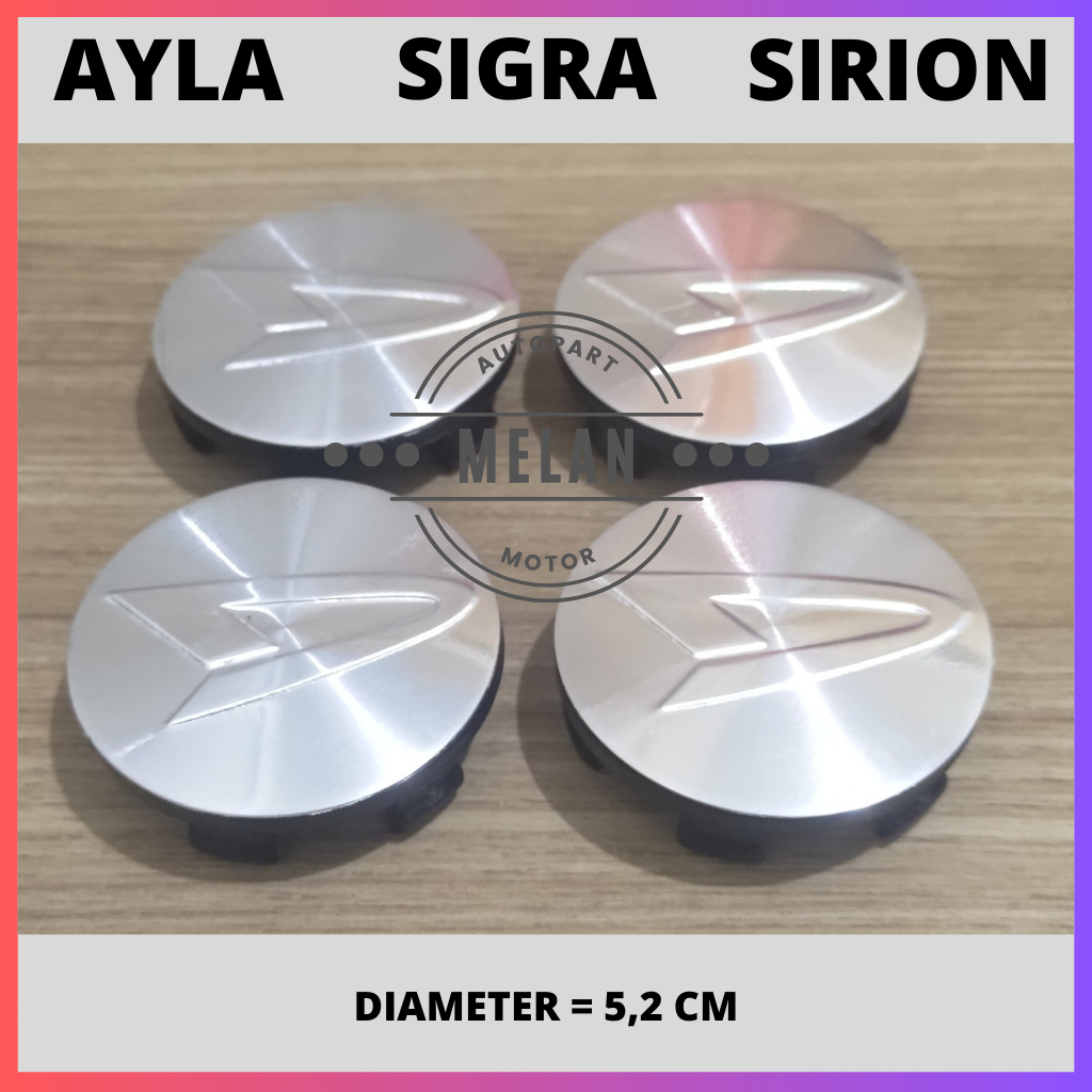 Dop Roda atau Tutup Velg Daihatsu Ayla, Daihatsu Sigra, Daihatsu Sirion Diameter 5,2 CM