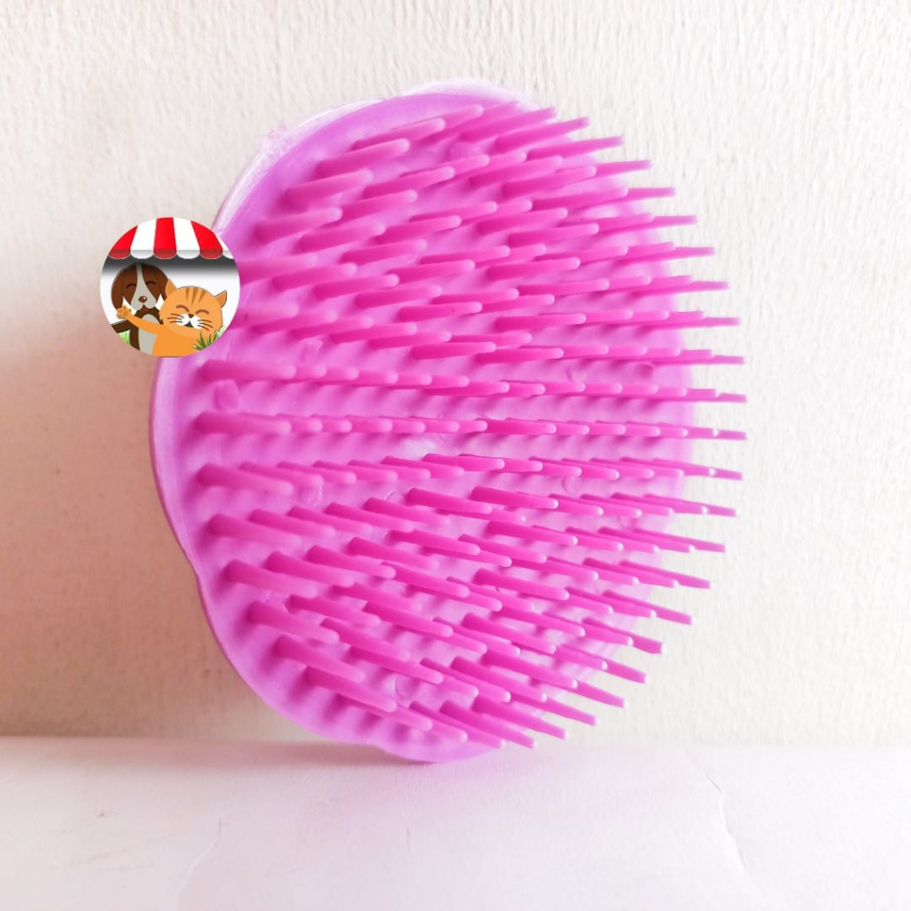 Sisir Karet Bulat Kucing Anjing Kelinci Untuk Mandi Keramas Grooming