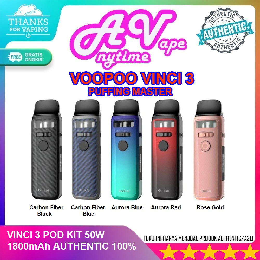 Voopoo Vinci 3 Pod Kit 50W 1800mAh Authentic 100%