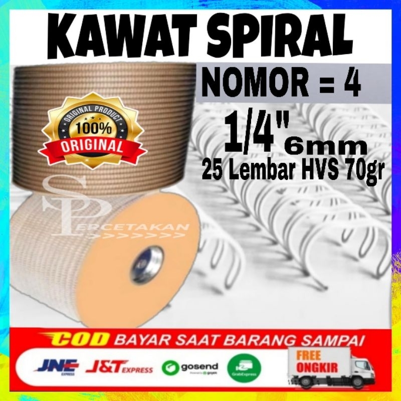 

Kawat spiral kalender / spiral kalender 1/4 TOPAS PLUS / ring kawar spiral / spiral kalender / spiral jilid
