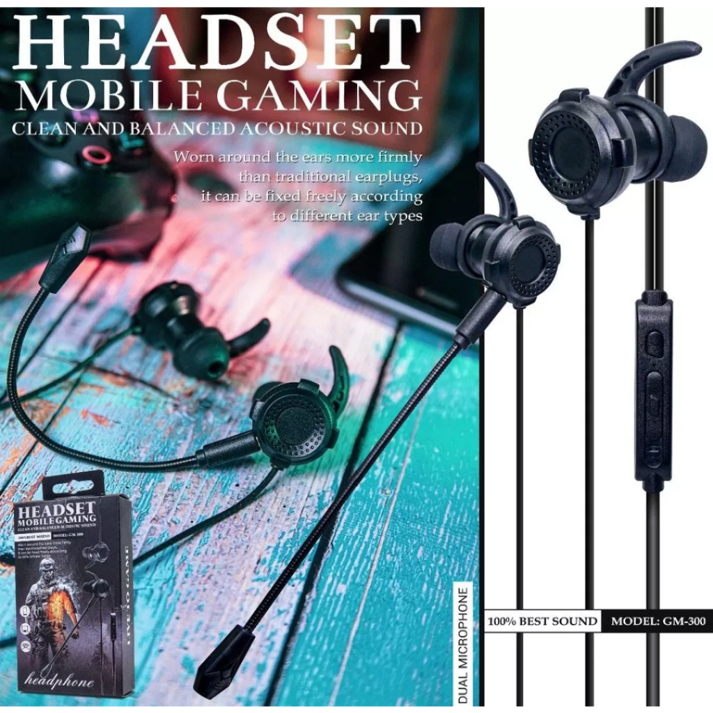 HEADSET MOBILE GAMING XG-120 GAMING EARPHONE STEREO HEADSET GAMING MICROPHONE HANDSFREE