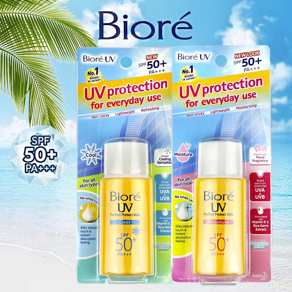 BIORE UV Perfect Milk Moisture | Cool SPF 50+ Daily Sunscreen (25ml)