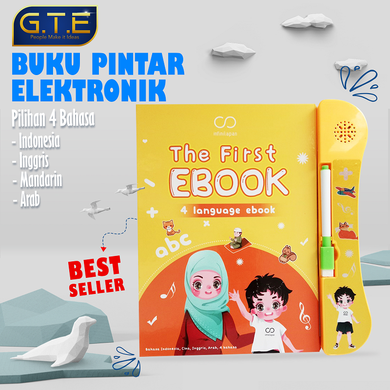 GTE | Buku Pintar Elektronik Anak 4bahasa[Arab Indonesi Inggris Mandarin]/ E Book Pintar Anak/ E BOOK Anak Islami / E BOOK anak