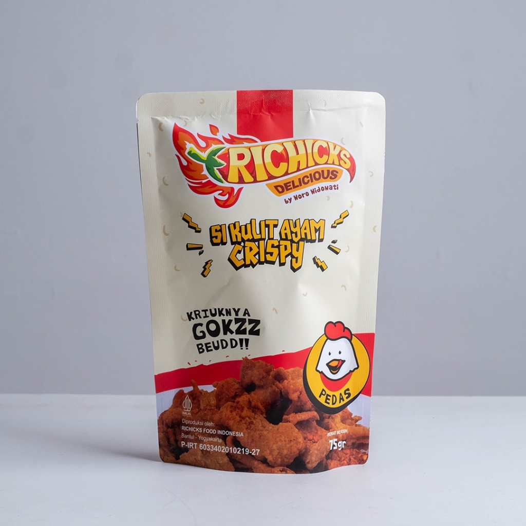 

Kulit Ayam Crispy Rasa Pedas Richicks - Oleh Oleh Khas Bantul Jogja