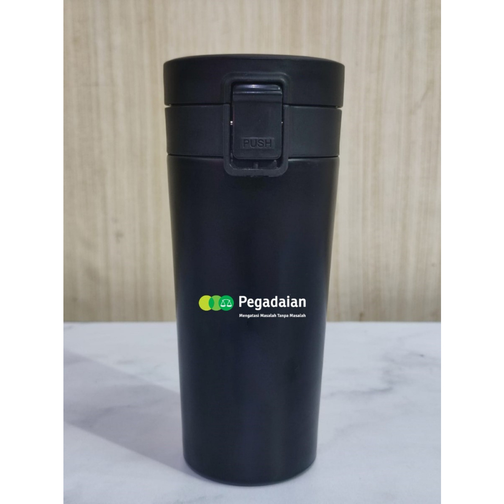 Termos Coffee Cup Flip Custom Logo PEGADAIAN / Souvenir Tumblr Custom