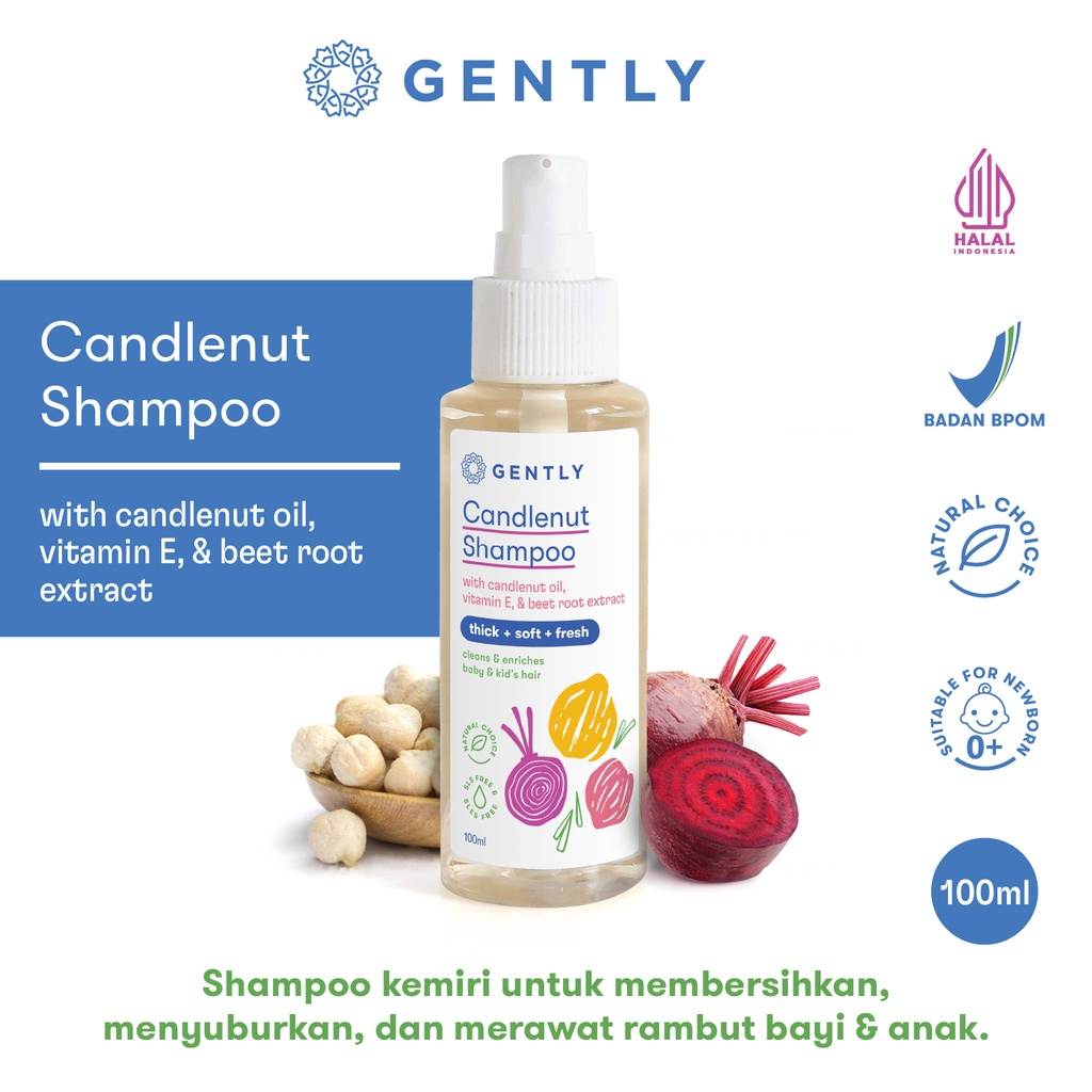 Gently Candlenut Shampoo - Shampoo Kemiri Bayi dan Anak