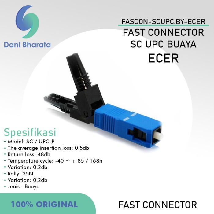 [𝗛𝗶𝗴𝗵 𝗤𝘂𝗮𝗹𝗶𝘁𝘆] FAST CONNETOR SC UPC BUAYA / Adapter SC UPC WARNA BIRU