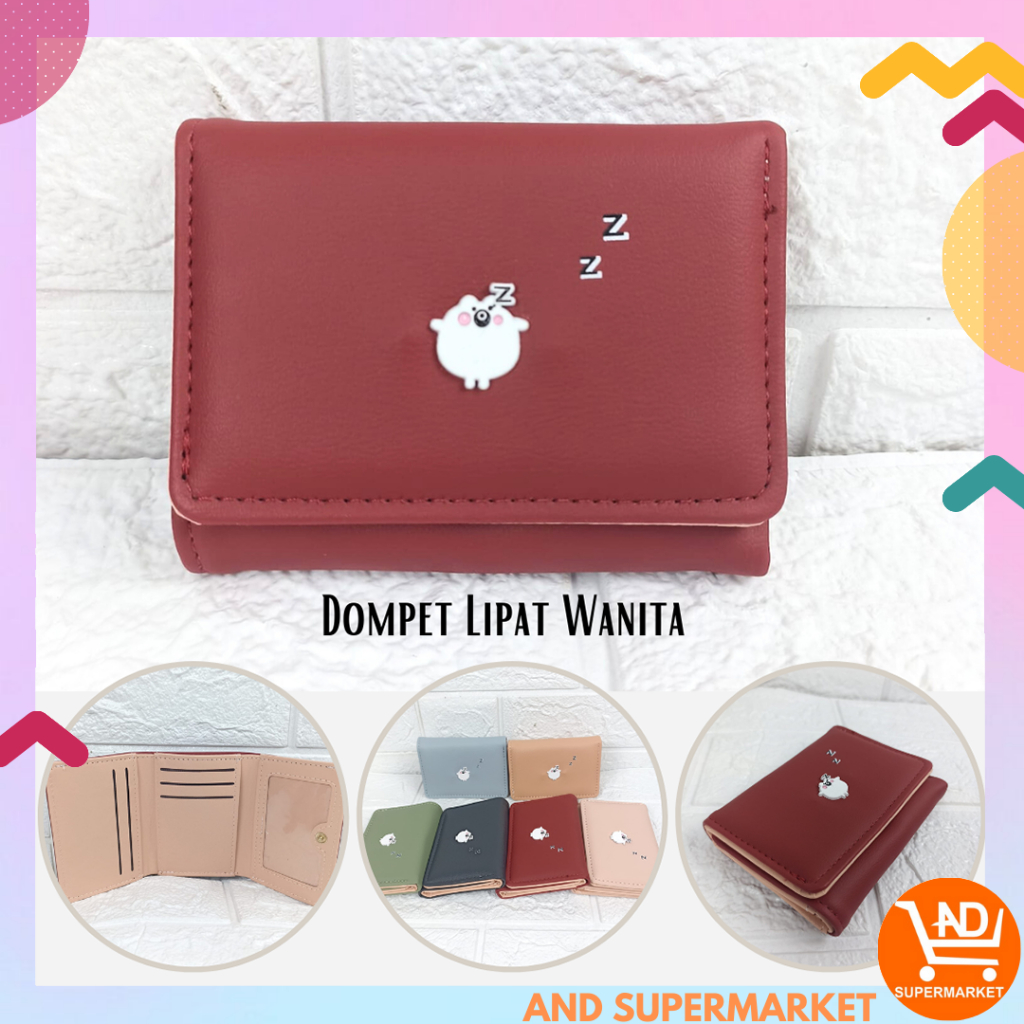 AND / COD / Dompet Lipat Wanita Import Dompet Perempuan Motif Lucu Dompet Lipat Wanita Mini Murah D103