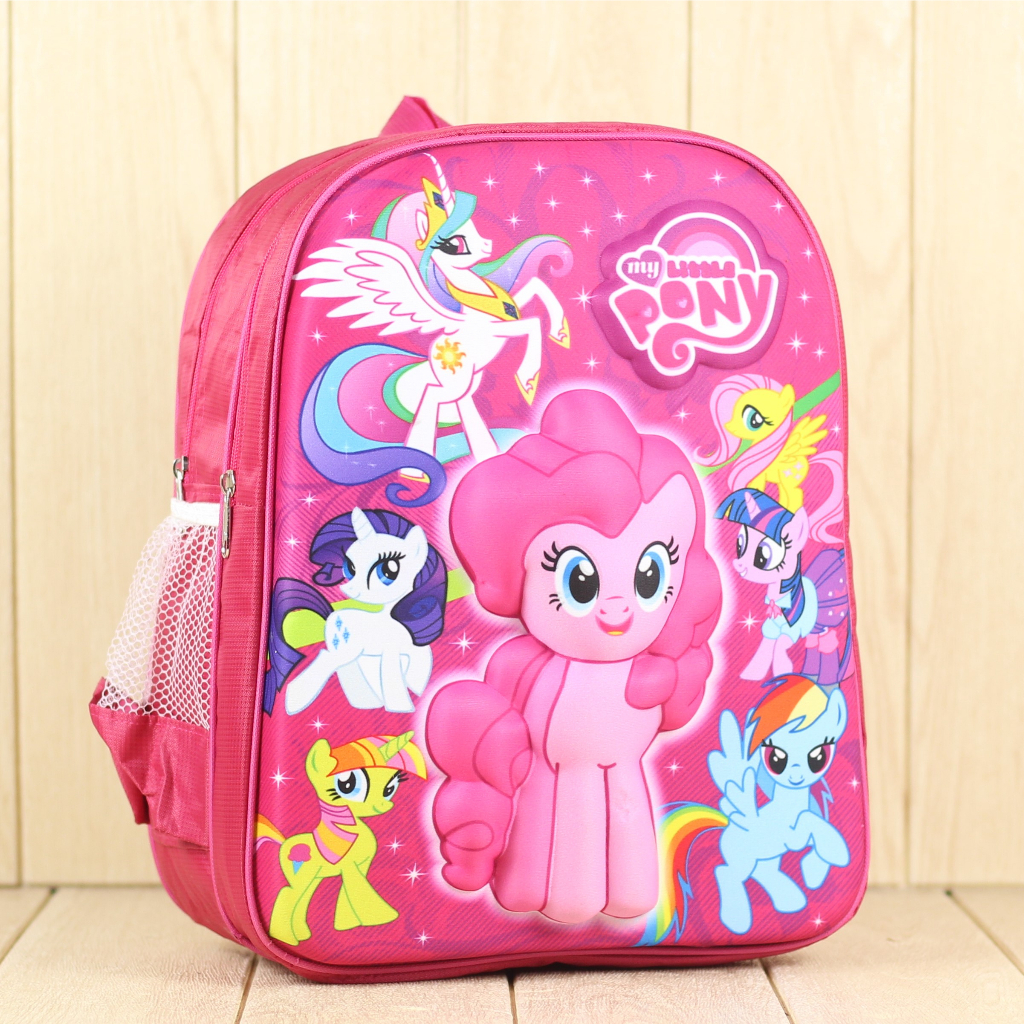 Tas Ransel Sekolah Little Pony Pink 3D Anak Perempuan TK Paud Ransel Sekolah Tebal Anak SD Lucu Cantik Tas Pink Termurah Timbul Keren