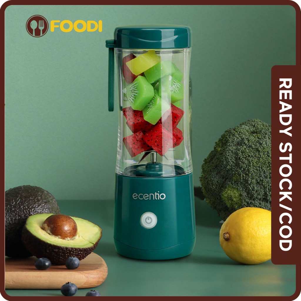 ecentio &amp; FOODI Blender Mini Blender Portable usb listrik Juicer Buah 6/8 Mata Pisau hijau 380ML/380ML X 2 2pcs gelas kaca Portable Blender Juicer