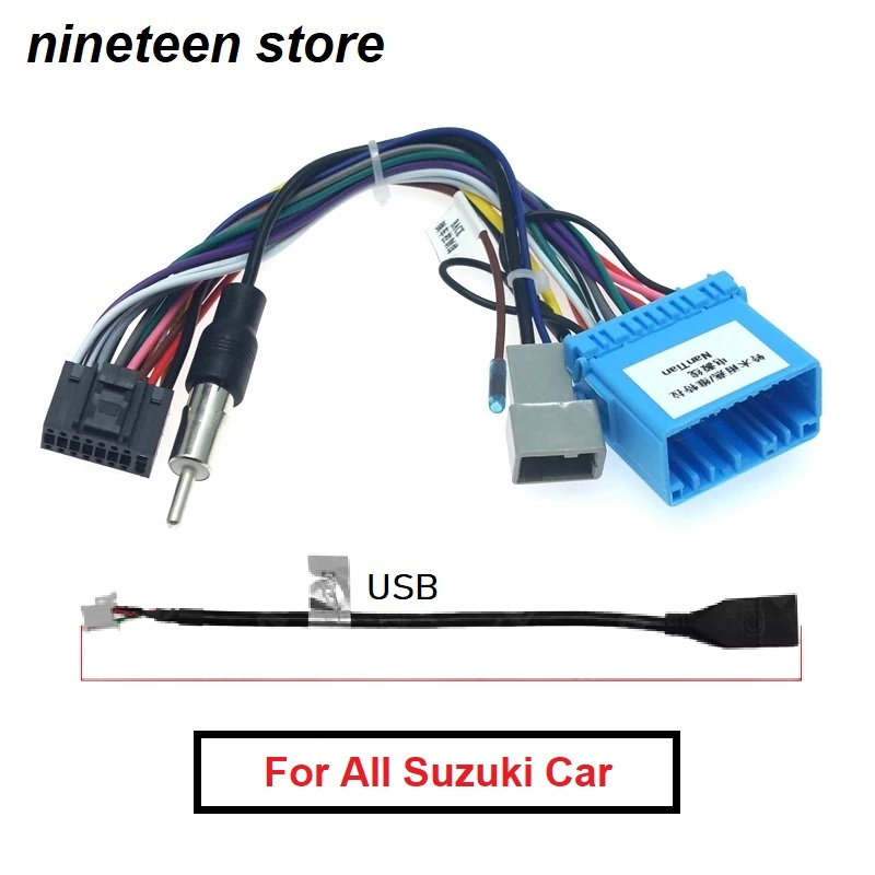 Kabel Soket PNP Headunit Android Suzuki Ignis Jimny Karimun Wagon R Splash Swift SX4 X-Over
