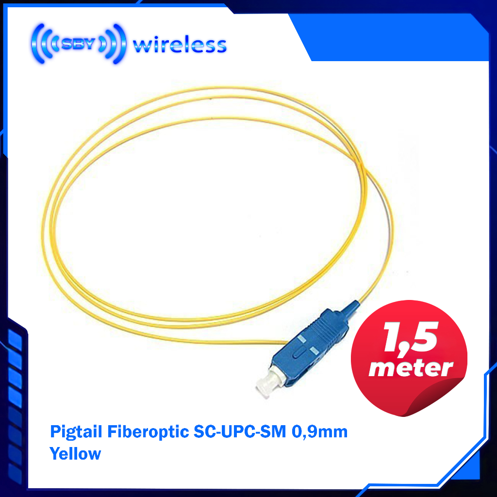 Pigtail Fiberoptic SC-UPC-SM 0,9mm 1Meter - Kabel FO Fiber Optik Pigtail 1,5Meter