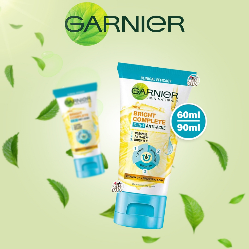 GARNIER BRIGHT COMPLETE / LIGHT COMPLETE 3IN1 ANTI ACNE CLEANSER FOAM