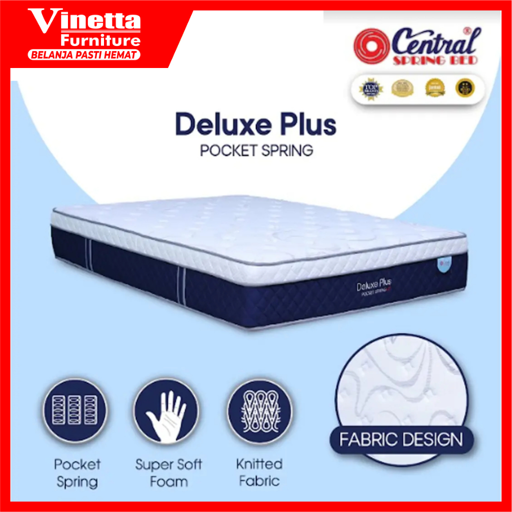 Springbed Central Deluxe Plus Pocket / Springbed 160 x 200/ Kasur Central BEST SELLER