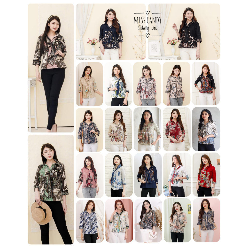 Atasan Batik Wanita Modern Krah 068 RK HJ SB EZ VL JD HG TW AW NB BV BT FO CP GW PC AMK PRG CW