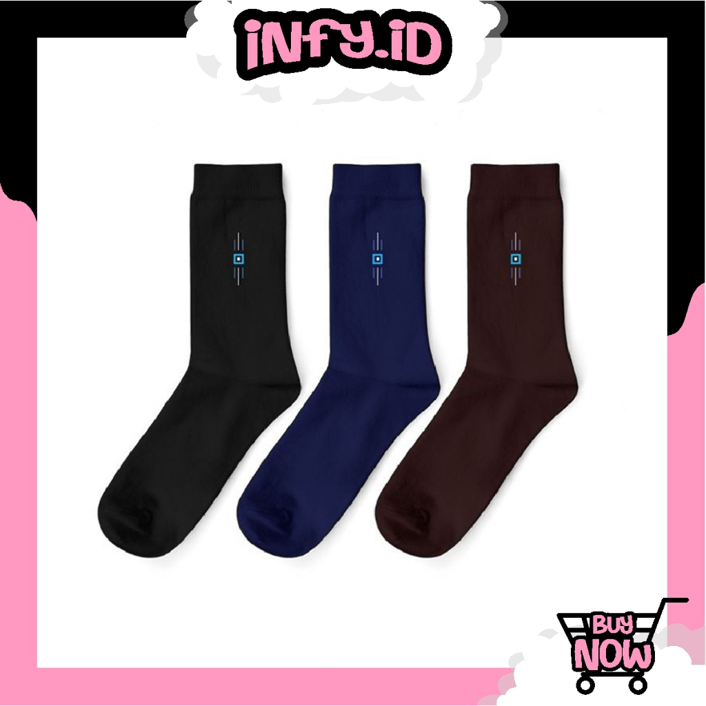 INFY - Kaos Kaki Kantor Pria Motif Minimalis Kaos Kaki Sebetis KK105
