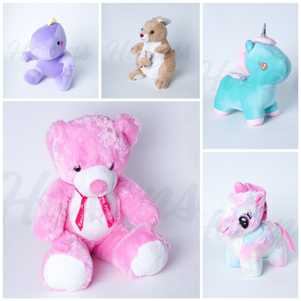 [1 Pcs] Mainan Boneka / Boneka Karakter / Boneka Lucu / Boneka Dino / Boneka Bear / Boneka Unicorn / Boneka