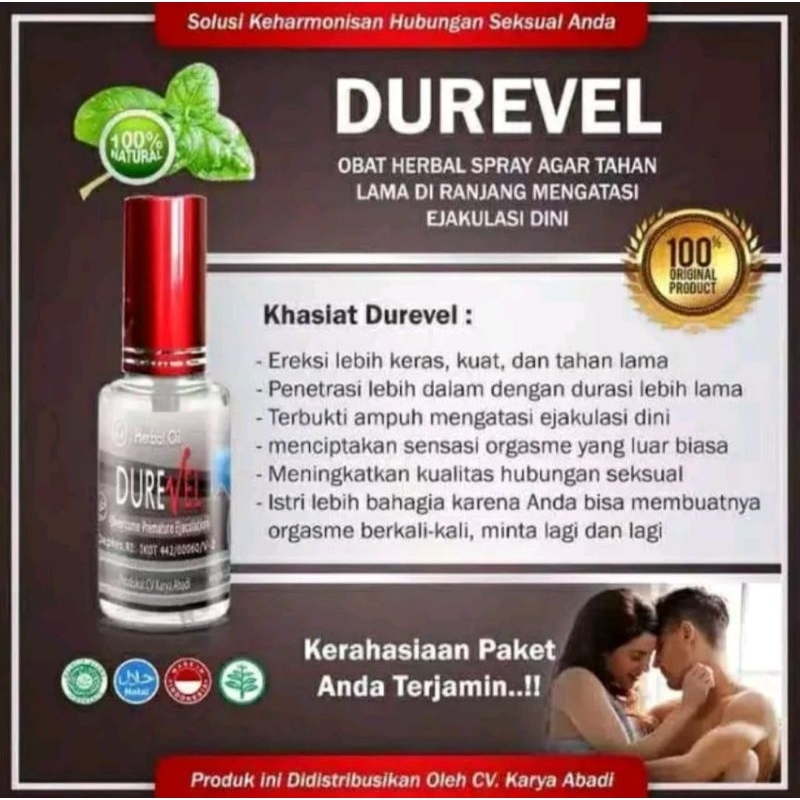 Duravel Spray Obat_Kuat Oles Herbal Tahan Lama/Kejantanan Pria Perkasa