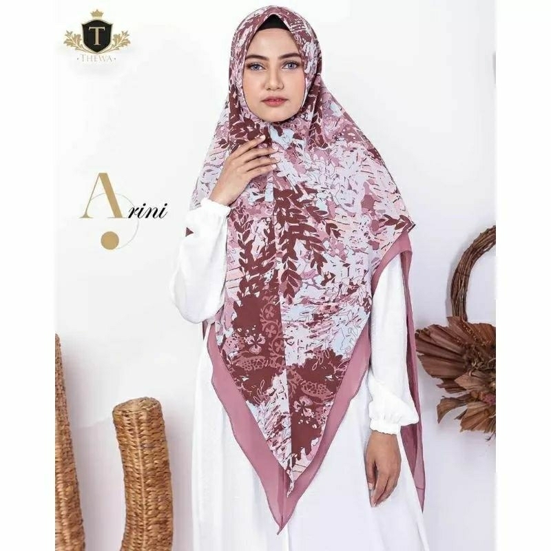 Khimar Syari Arini Motif by Thewa Hijab