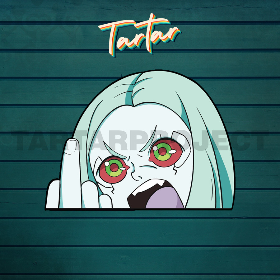 Sticker Stiker Vinyl - Anime Peeker Rebecca Cyberpunk Edgerunners