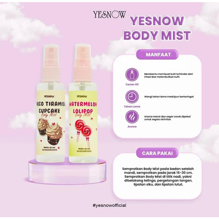 SYB YesNow Body Mist 60ml | All Varian | BPOM