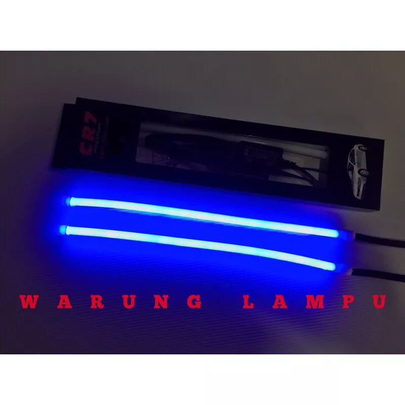 Lampu led alis 30cm drl fleksibel 2warna sein running 30cm 2 mode grade A no bintik